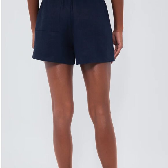 TUCKERNUCK X INDIA HICKS  Navy Linen Eleuthera Shorts - Picture 2 of 5